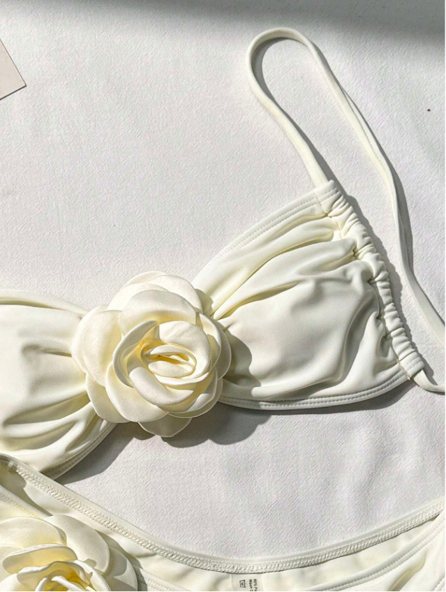 Women's Rosette Applique Bandeau Bikini Set view 16