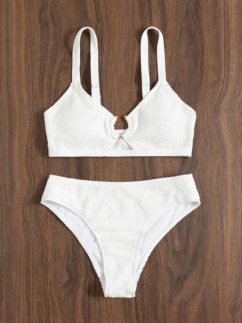 Women's Two Piece Ring Cutout High Waist Bikini Set view 10