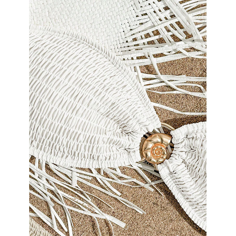 Women's Two-Piece Shirred Bandeau Bikini Set with Ring Accent view 11