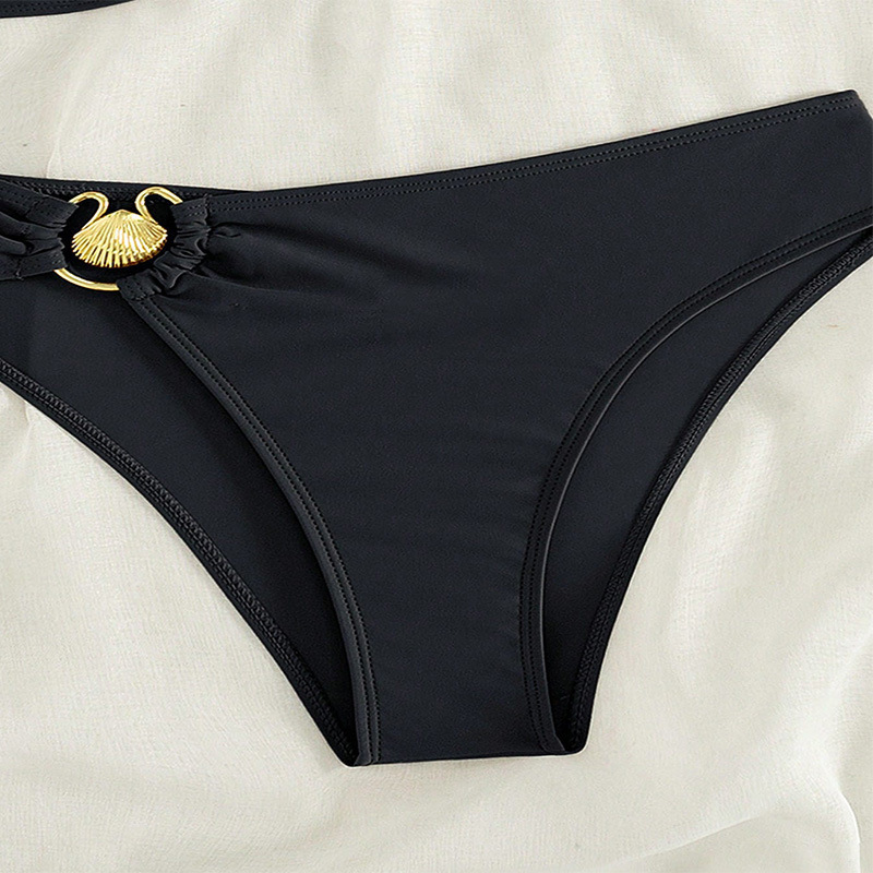 Women's Bikini Set with Shell Ring Hardware and Adjustable Straps view 7