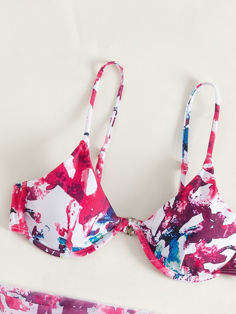 Underwired Bikini Top and Wrap Skirt Set view 7