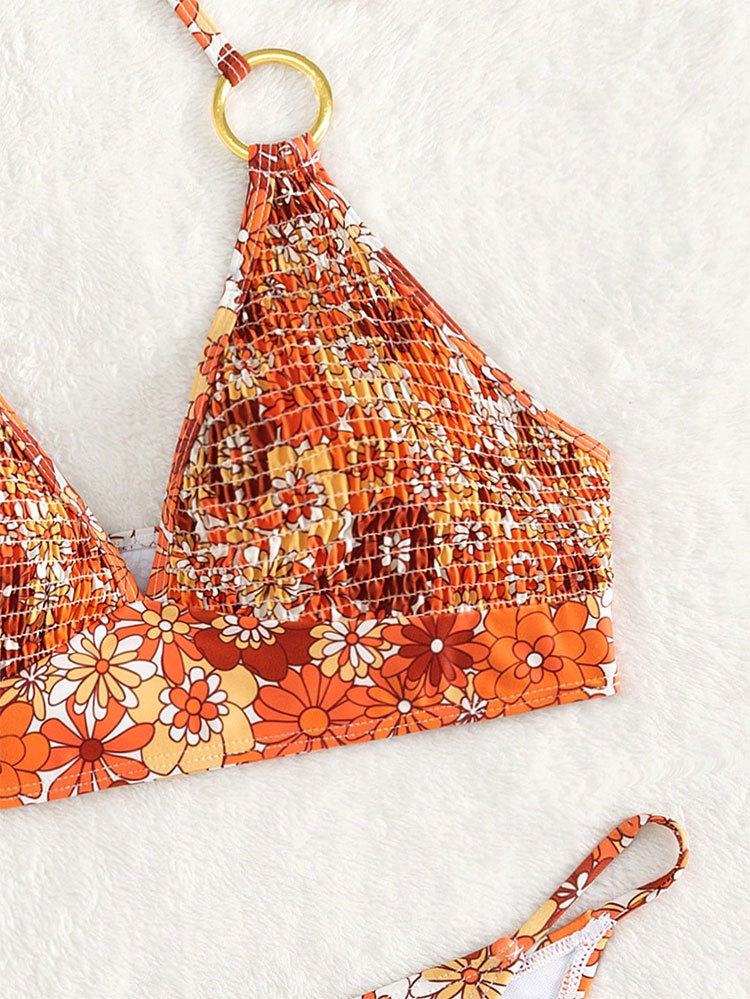 Halter Bikini Set with O-Ring Accents and High-Cut Briefs view 3