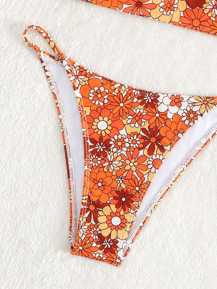 Halter Bikini Set with O-Ring Accents and High-Cut Briefs view 4