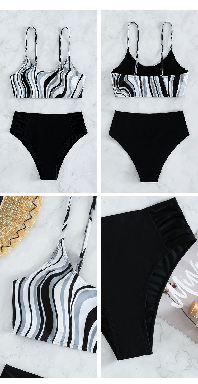 Two-Piece High-Waisted Bikini Set with Adjustable Straps view 5
