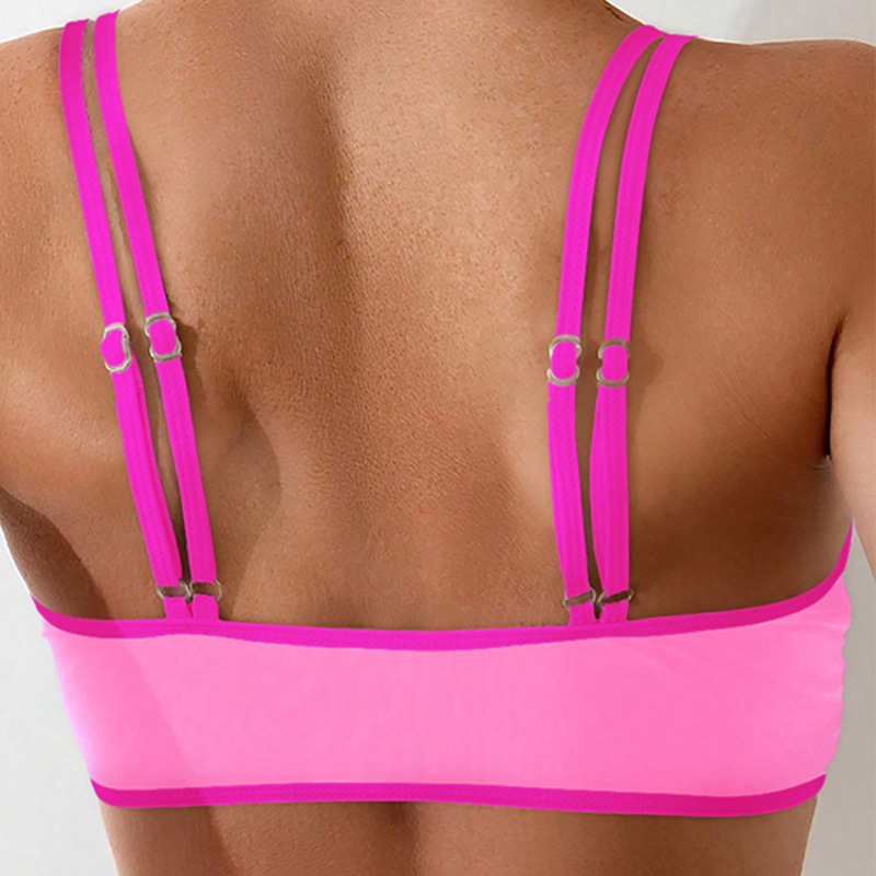 Two-Piece Bikini Set with Front Tie and High-Waisted Bottom view 7