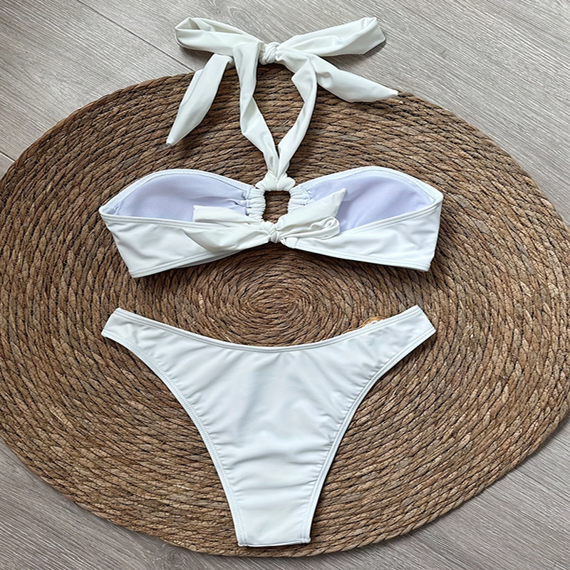 Halter Neck Ring Detail Bikini Set view 5