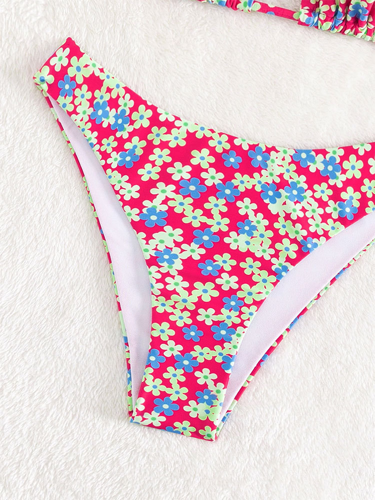 Two-Piece Halter Triangle Bikini Set with Side Ties view 11