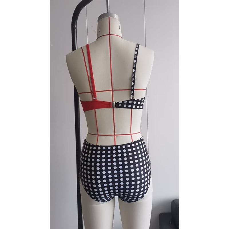 Two-Piece Bikini Set with Adjustable Spaghetti Straps and High-Waist Briefs view 10