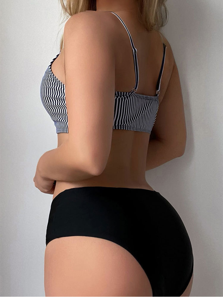 Two-Piece High-Waist Bikini Set with Crop Top view 10