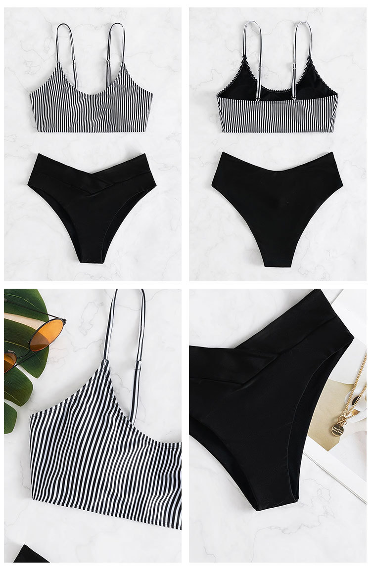 Two-Piece High-Waist Bikini Set with Crop Top view 12