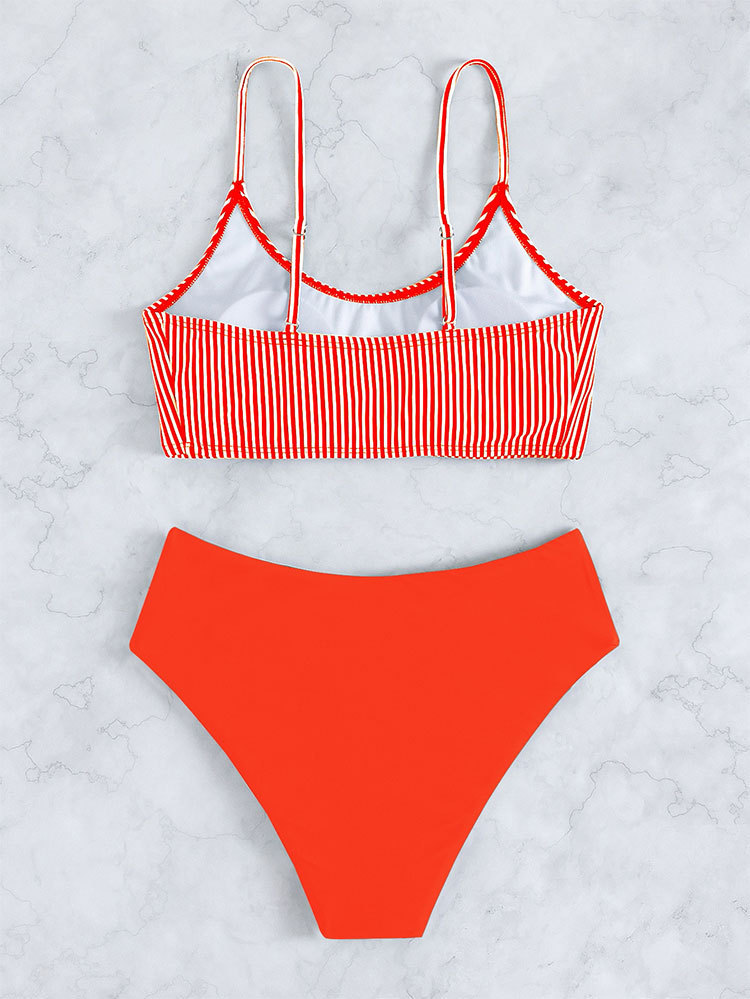 Two-Piece High-Waist Bikini Set with Crop Top view 3