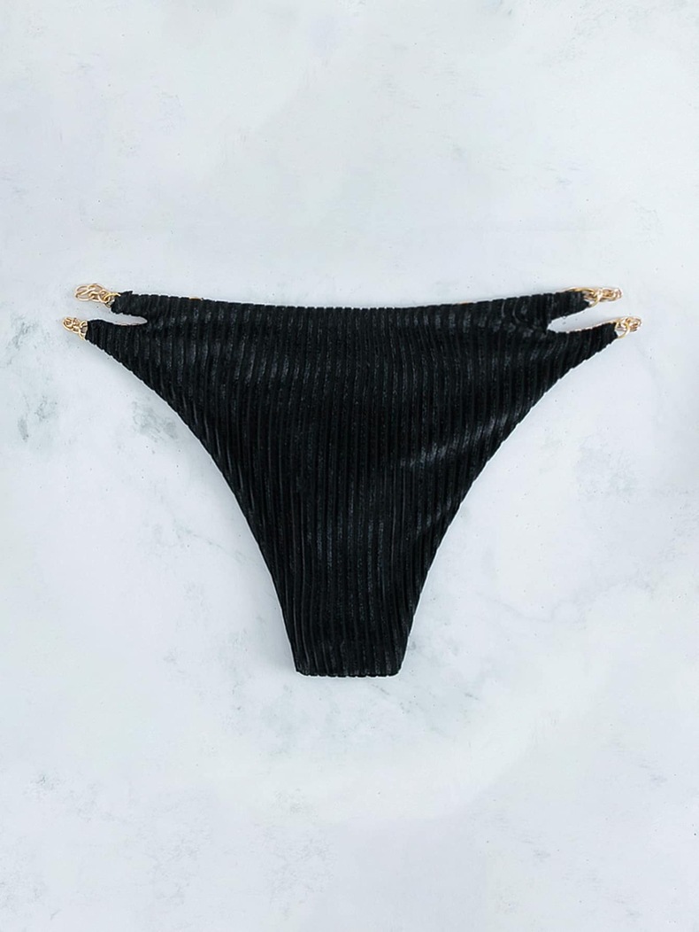 Chain Detail Triangle Bikini Set view 3