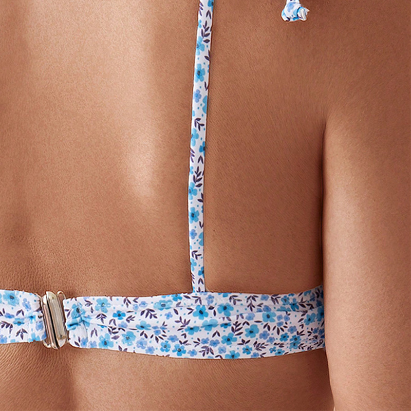 Two-Piece Bikini Set with Knotted Front and Shoulder Ties view 4