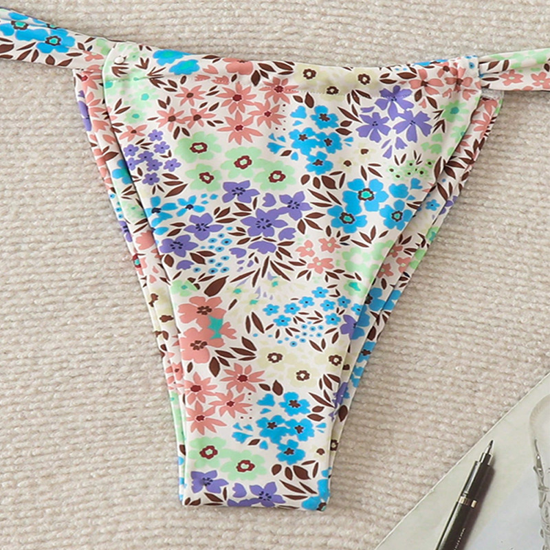 Two-Piece Triangle Halter Bikini Set with Side-Tie Bottom view 17