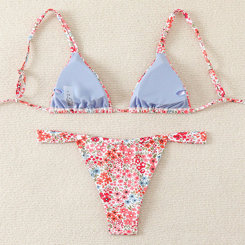 Two-Piece Triangle Halter Bikini Set with Side-Tie Bottom view 20