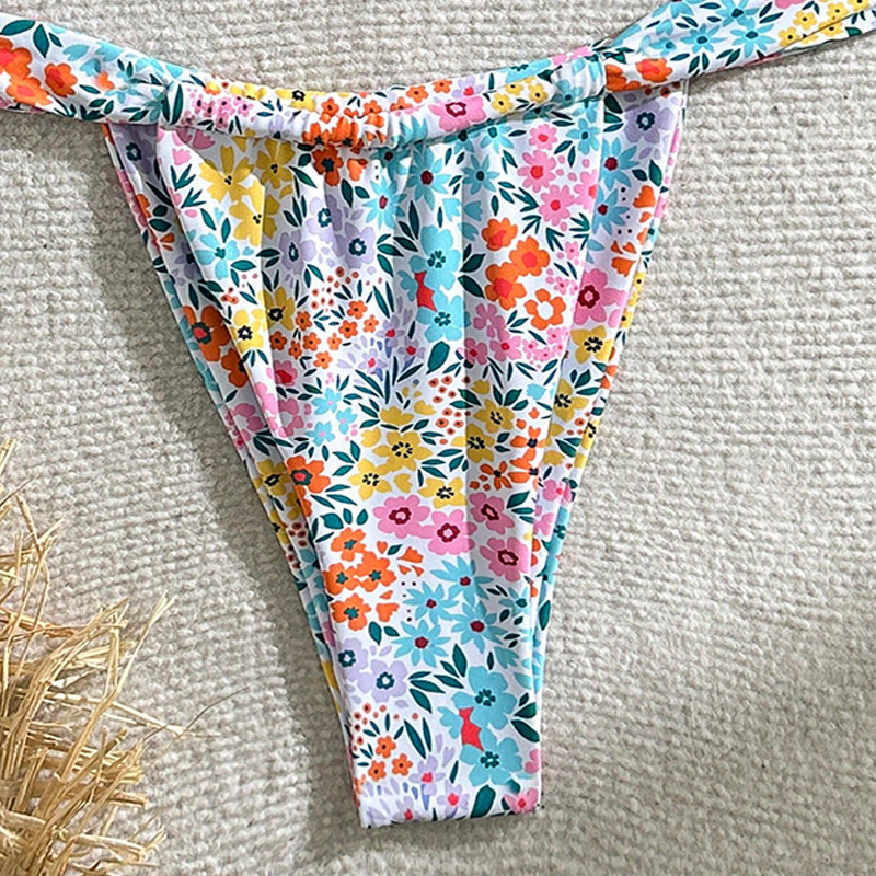 Two-Piece Triangle Halter Bikini Set with Side-Tie Bottom view 9