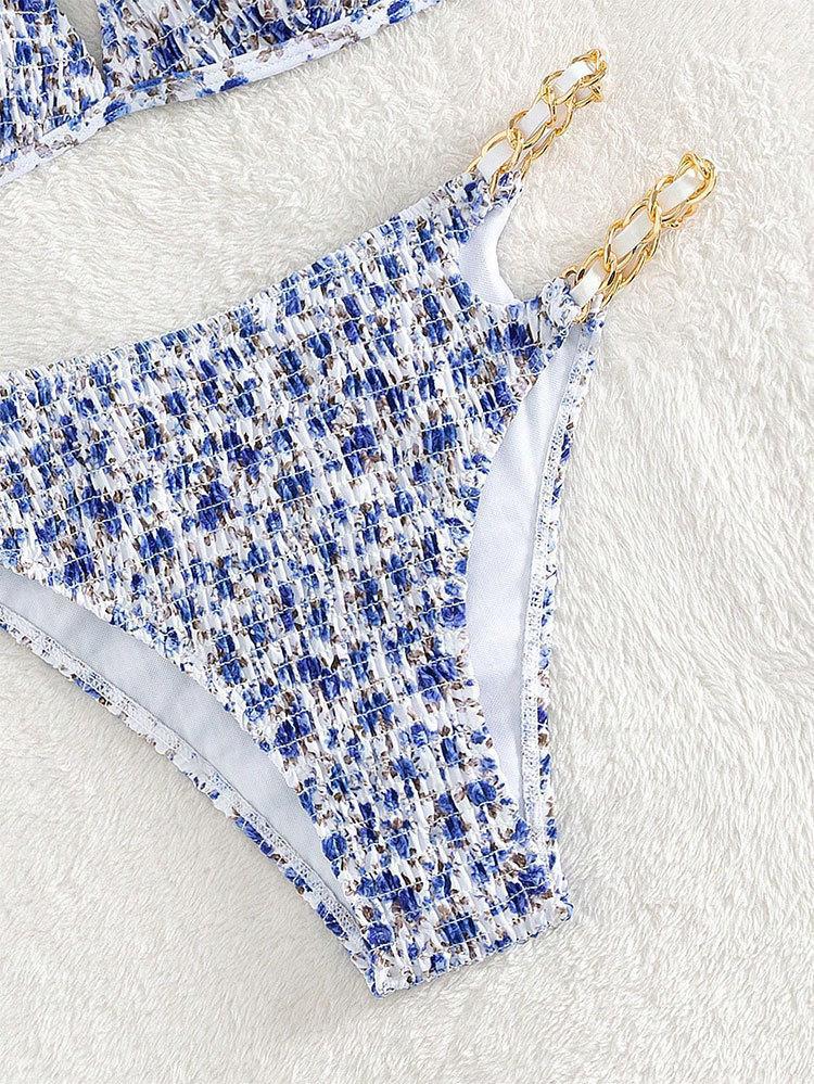 Women's Chain Detail Halter Bikini Set view 4
