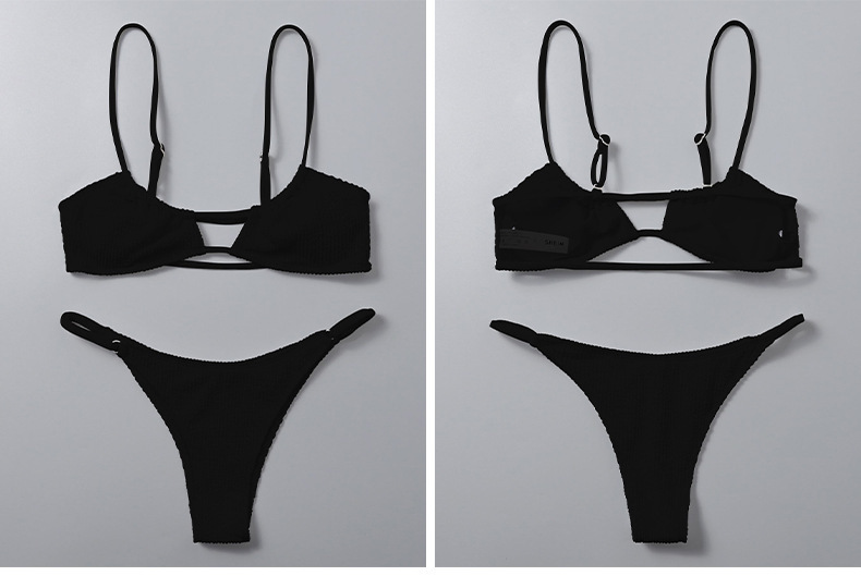 Two-Piece Bikini Set with Cutout Top and High-Cut Bottom view 10