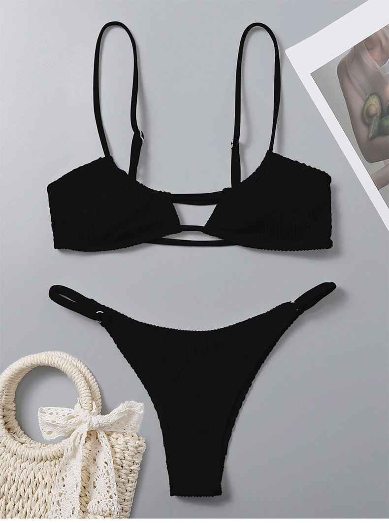 Two-Piece Bikini Set with Cutout Top and High-Cut Bottom view 8