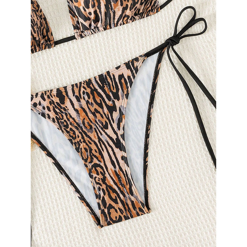 Women's Halter Triangle Bikini Set with Side Ties view 11