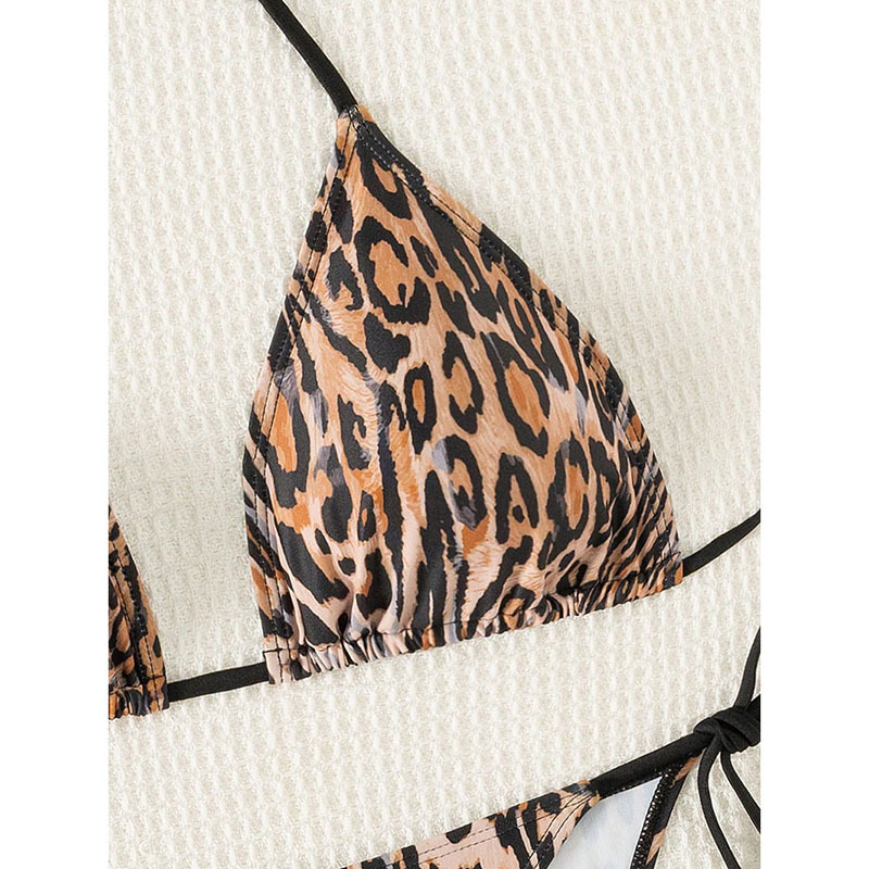 Women's Halter Triangle Bikini Set with Side Ties view 12