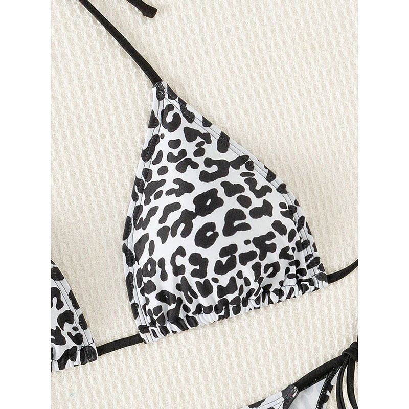 Women's Halter Triangle Bikini Set with Side Ties view 16
