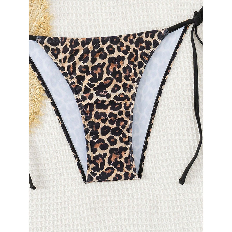 Women's Halter Triangle Bikini Set with Side Ties view 8