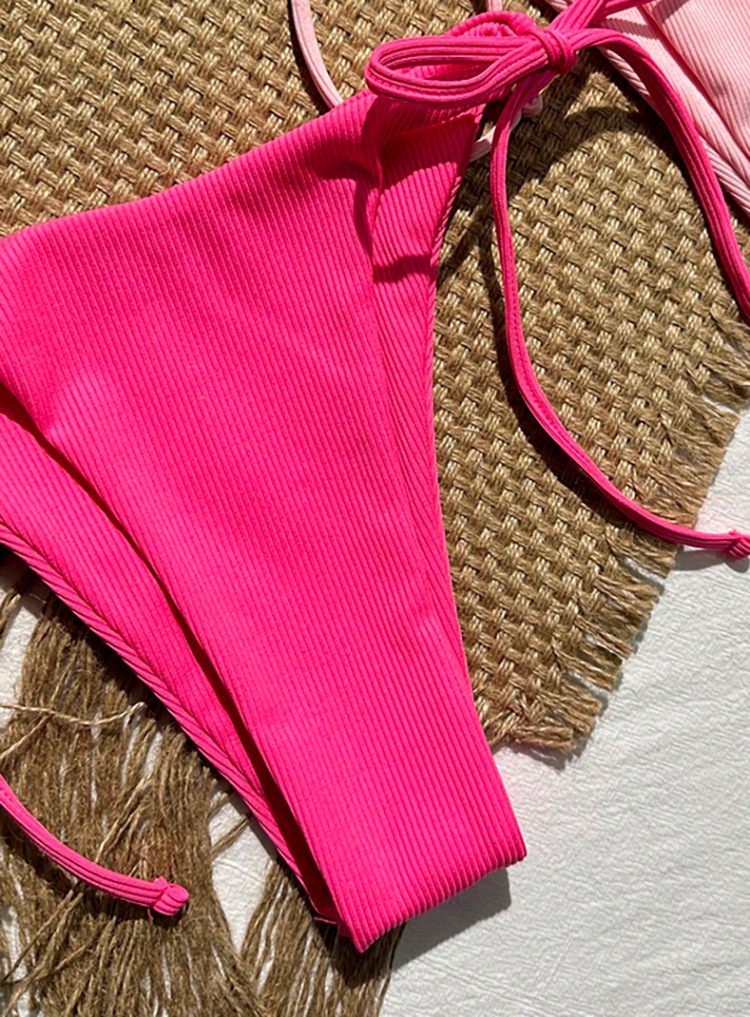 Two-Piece Triangle Bikini Set with Halter Neck and Side Ties view 6