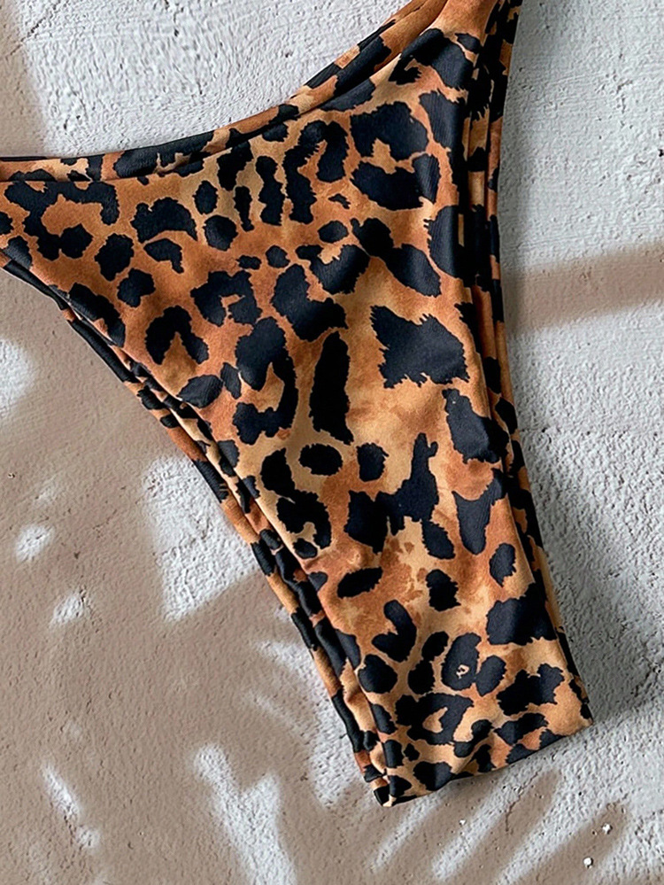 Triangle Halter Bikini Set with Front Clasp and Side Rings view 7