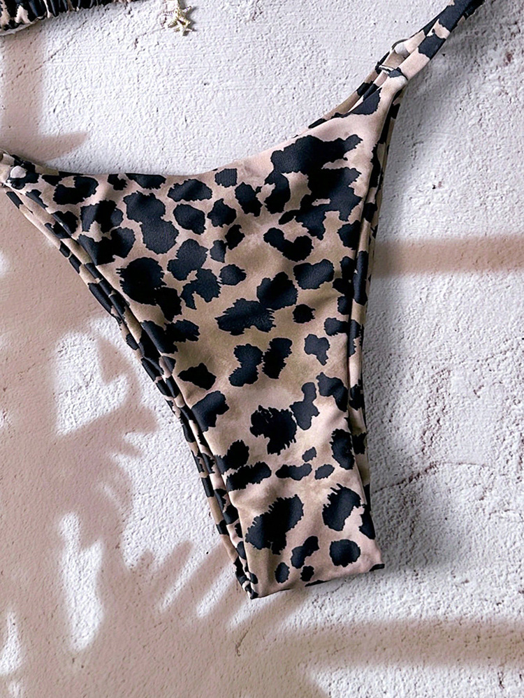 Triangle Halter Bikini Set with Front Clasp and Side Rings view 9