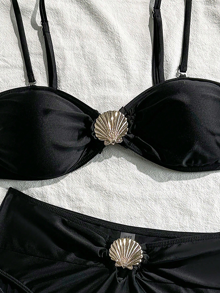Two-Piece Bandeau Bikini Set with Shell Detail view 19