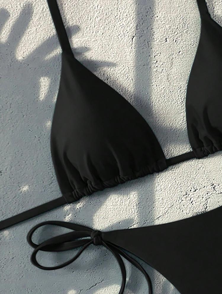 Women's Triangle Cup Tie-Side Bikini Set view 7