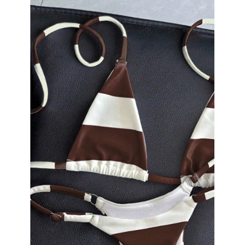 Triangle Halter Bikini Set with Side-Tie High-Cut Bottom view 5