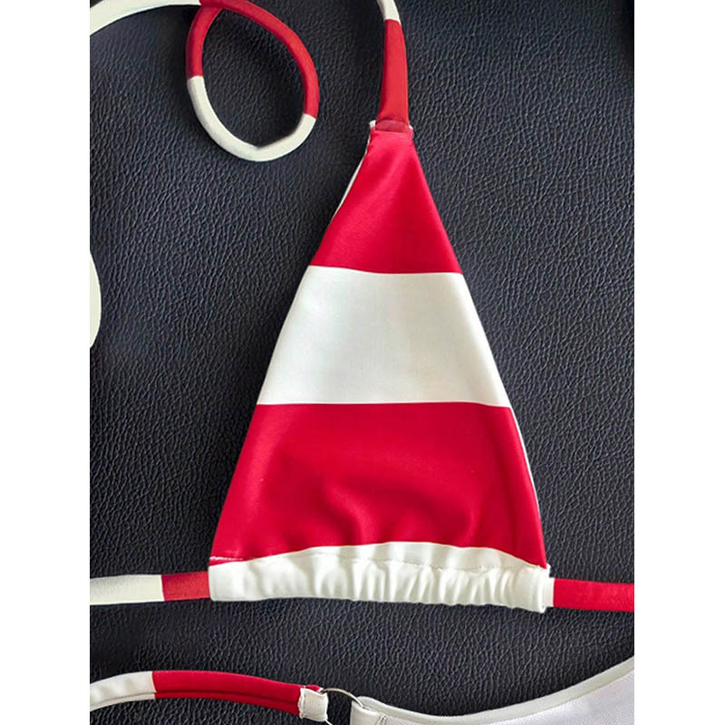 Triangle Halter Bikini Set with Side-Tie High-Cut Bottom view 6
