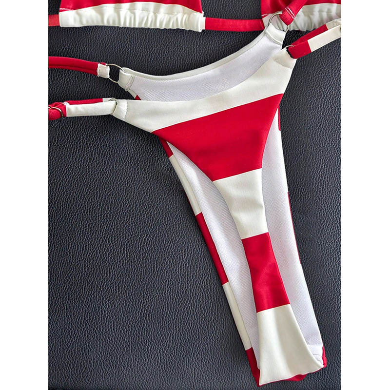 Triangle Halter Bikini Set with Side-Tie High-Cut Bottom view 7