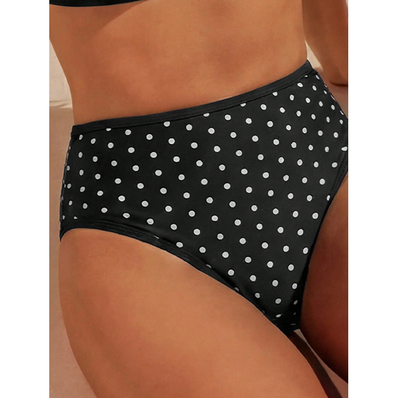 Two-Piece Bikini Set with Scoop Neck and High-Waisted Bottom view 11