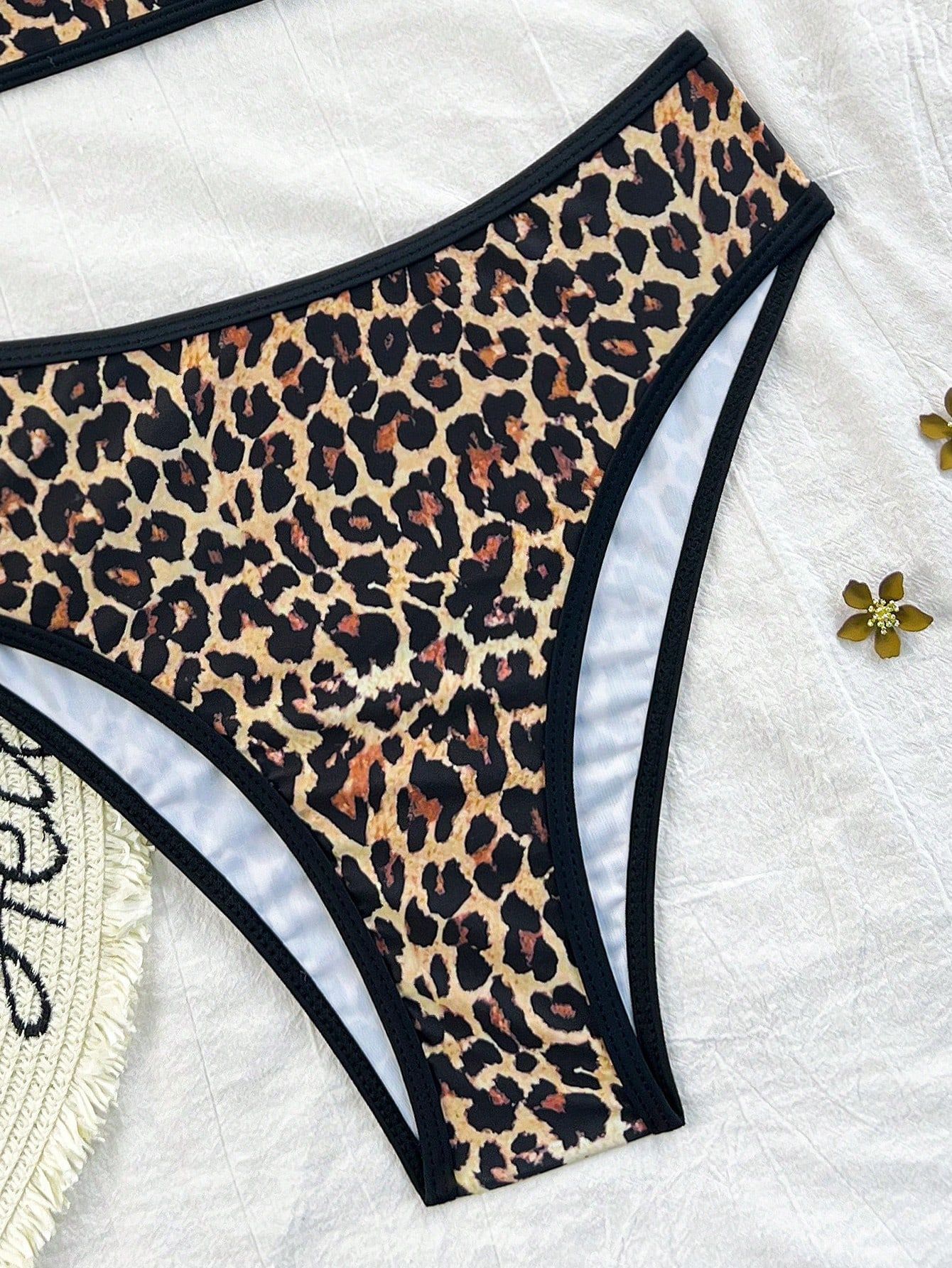 Two-Piece Bikini Set with Scoop Neck and High-Waisted Bottom view 8