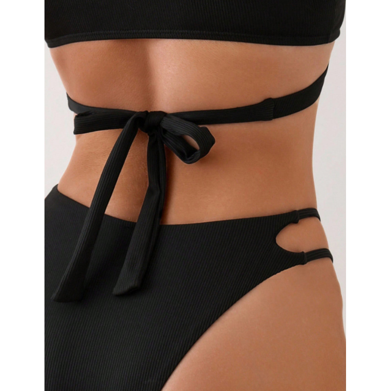 Two-Piece Bikini Set with Wrap Top and Cutout Bottom view 5