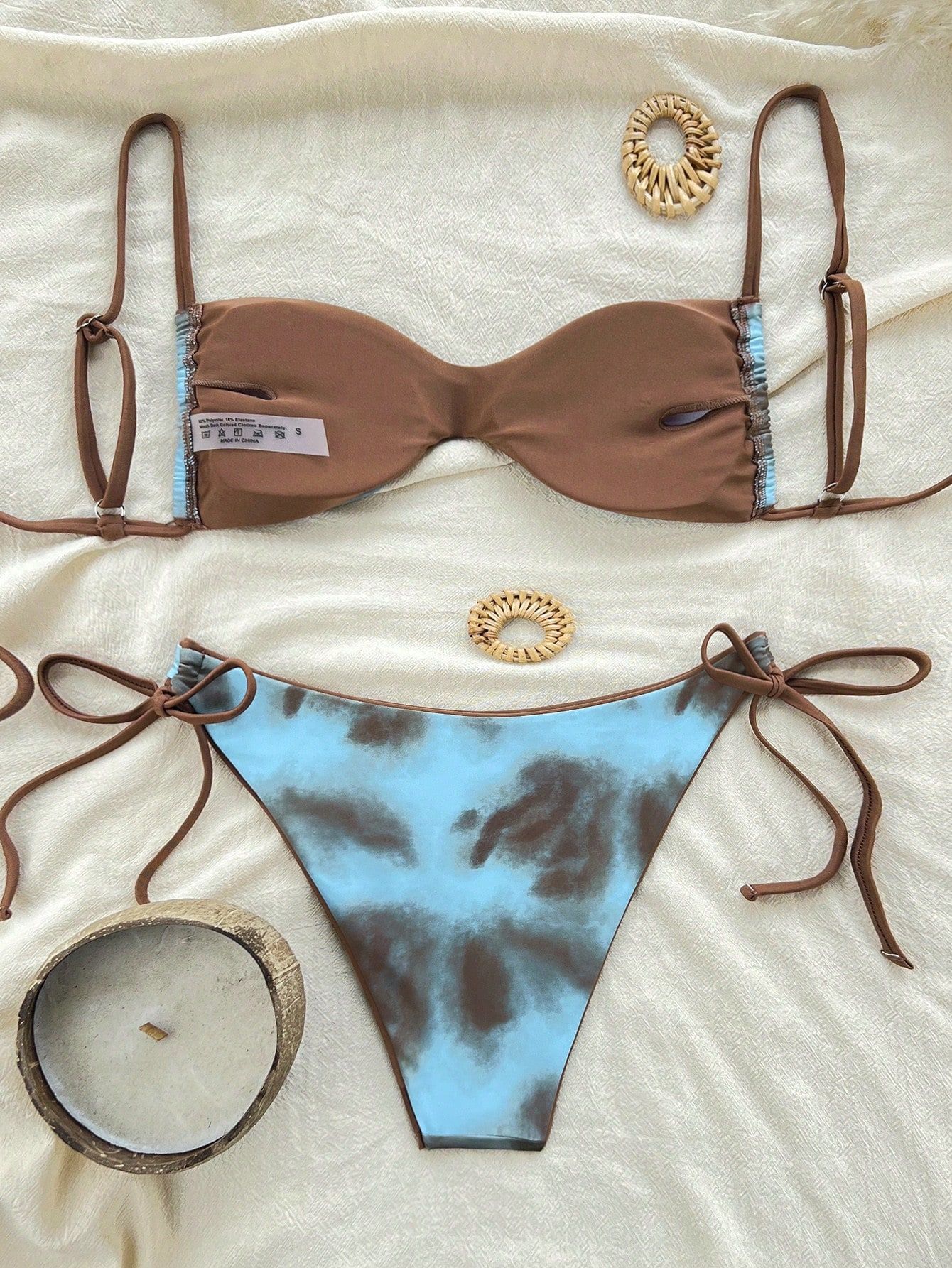 Two Piece Twist Bandeau Bikini Set view 11