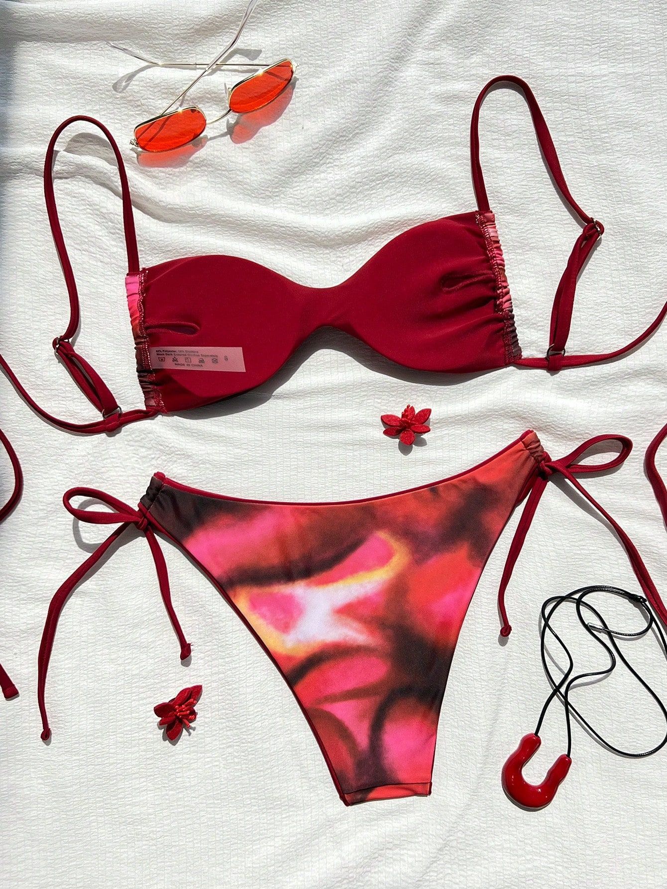 Two Piece Twist Bandeau Bikini Set view 16