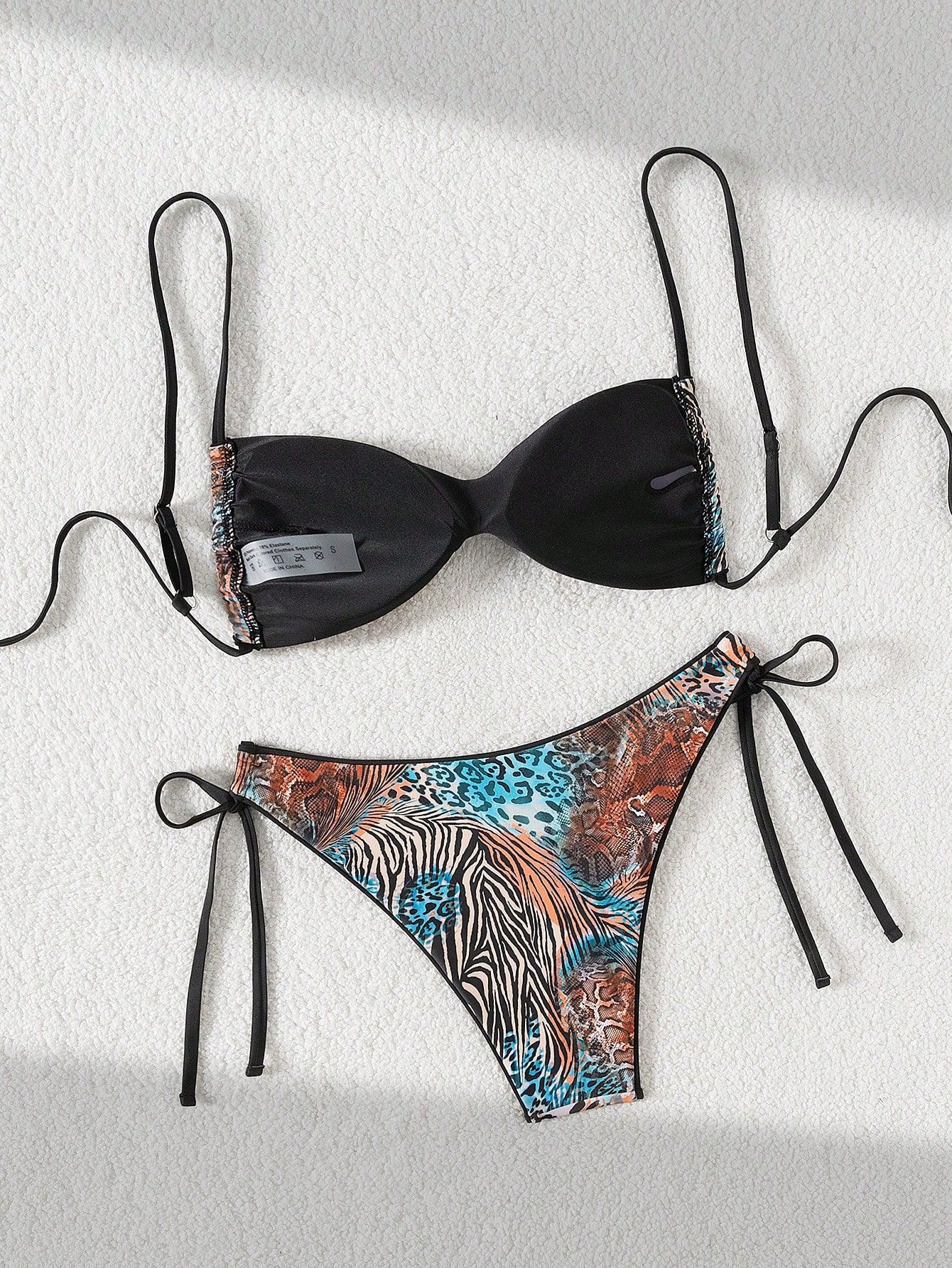 Two Piece Twist Bandeau Bikini Set view 17