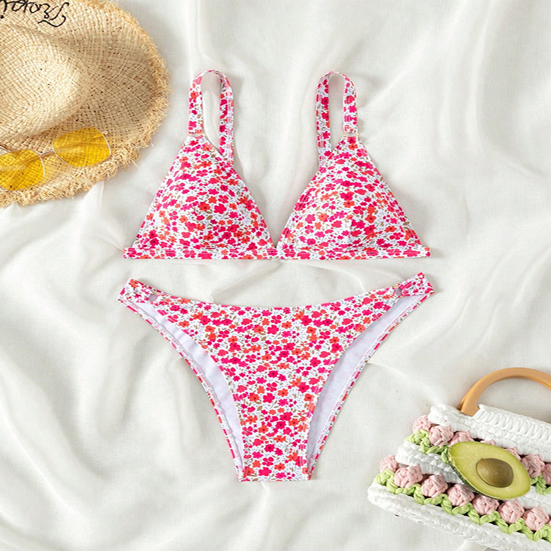 Two-Piece Triangle Bikini Set with Side Ring Details view 11