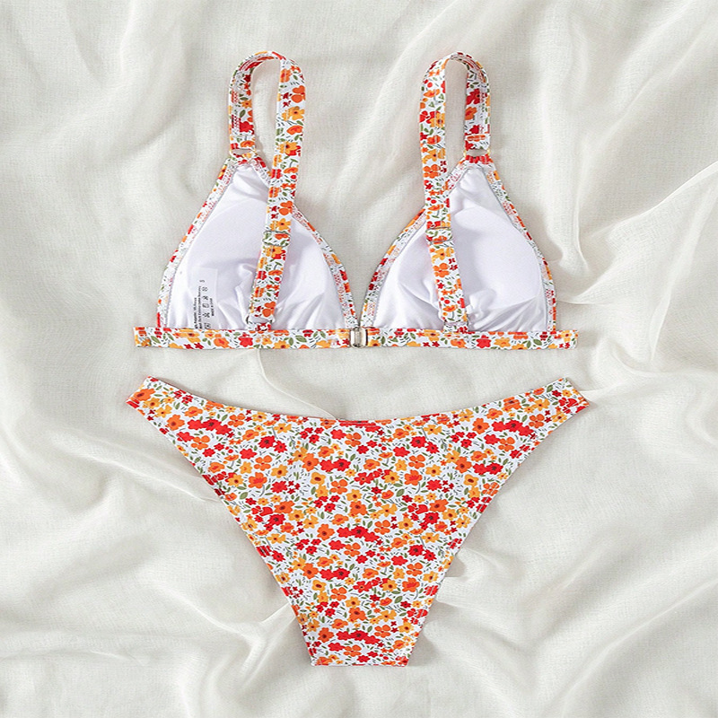 Two-Piece Triangle Bikini Set with Side Ring Details view 16