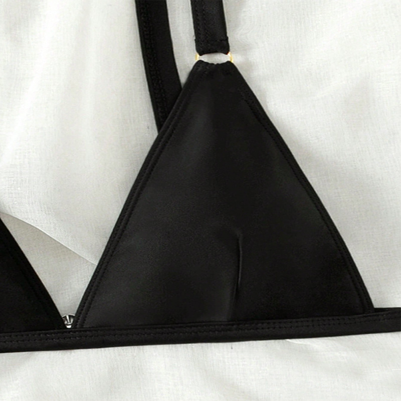 Two-Piece Triangle Bikini Set with Side Ring Details view 9