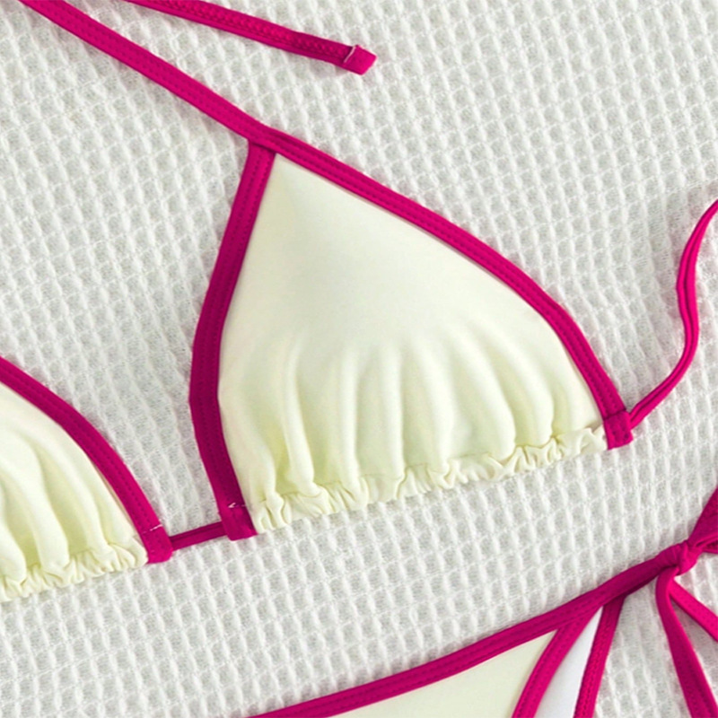 Triangle Halter Bikini Set with Side Tie Bottom view 7