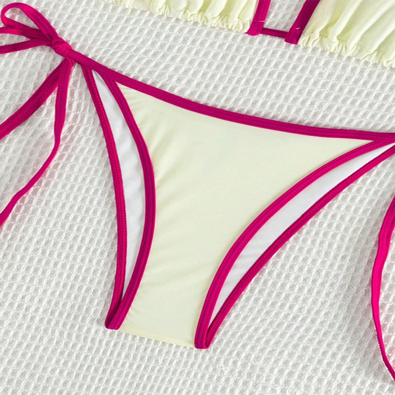 Triangle Halter Bikini Set with Side Tie Bottom view 8