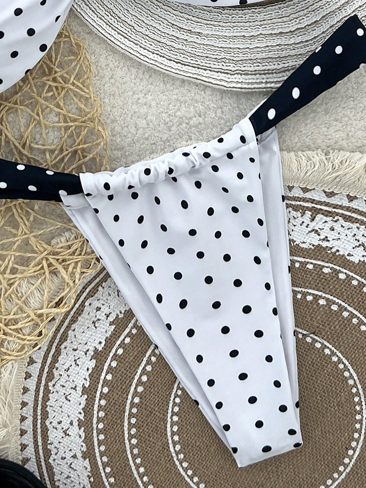 Twist Front Bandeau Bikini Set with Side Tie Bottoms view 8