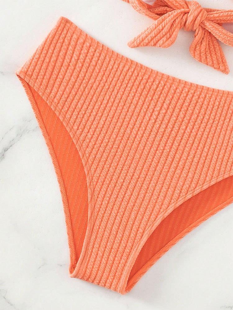 Two-Piece Wrap Bikini Set with High-Waisted Bottoms view 6