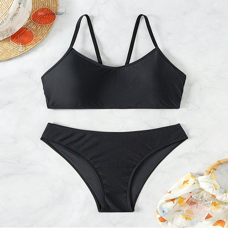 Scoop Neck Bikini Set with Racerback and Ring Detail view 11