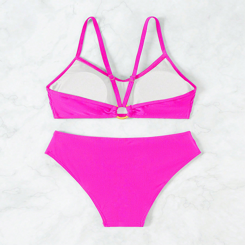 Scoop Neck Bikini Set with Racerback and Ring Detail view 12